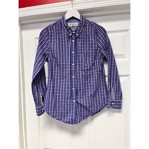 Jachs Just A Cheap Shirt Pink & Blue Plaid Fitted Flannel Shirt sz M EUC